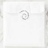 Ho’Oponopono Mantra Gebet Sätze Dankbarkeit Runder Aufkleber (Tasche)