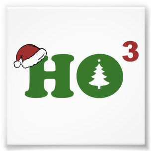 Ho Rauminhalt berechnete frohe Weihnachten Fotodruck