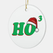 Ho (Rauminhalt berechneter) Spaß des Weihnachten3 Keramikornament (Links)