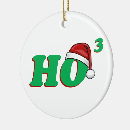 Ho (Rauminhalt berechneter) Spaß des Weihnachten3 Keramikornament (Links)