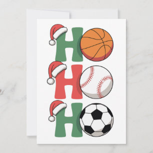 Ho Santa Weihnachten Basketball Baseball Fußball X