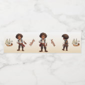 Ho Segler! Boy Pirate Birthday Wasserflaschenetikett (Einzelnes Label)