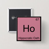 Ho - Symbol-T-Shirt für die hippokratische Oath Ch Button (Vorne & Hinten)