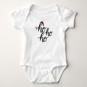 Ho, wie lustig Santa lacht roter Hut Baby Strampler