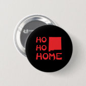 Ho Zuhause New Mexico Weihnachtsfeiertag Button (Vorne & Hinten)