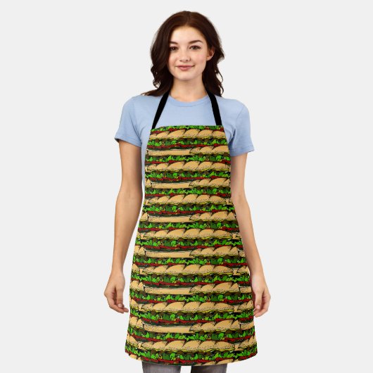 Hoagie Sandwich All-Over Print Apron Schürze (Getragen)