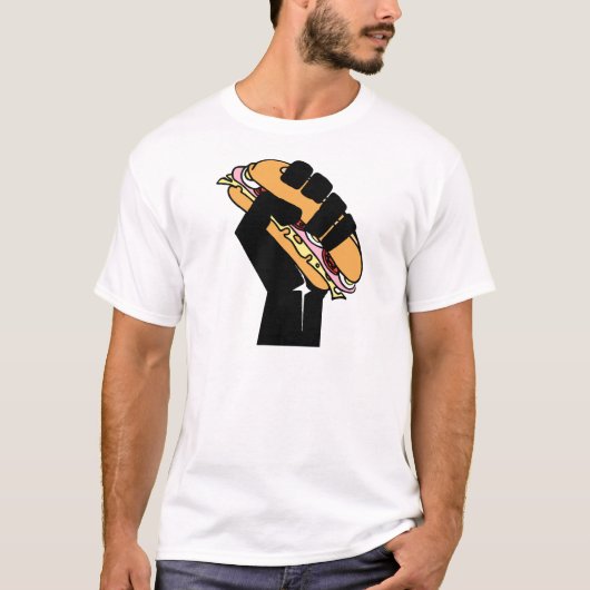 Hoagie Sandwich Guy Fist Resist Anti Trump T-Shirt (Vorderseite)