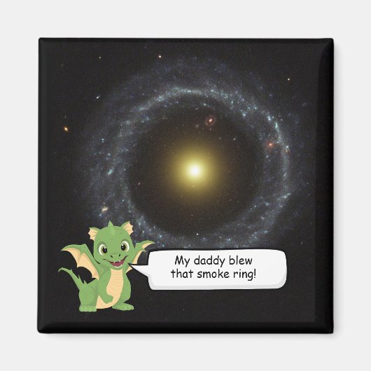 Hoags Objekt Astrophysik Humor Magnet (Vorne)