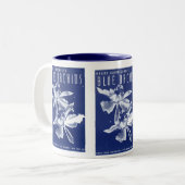 Hoagy Carmichaels "Blue Orchids" Zweifarbige Tasse (Vorderseite Links)