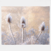 Hoarfrost Teasels im Winter ein Foto Landschaftlic Fleecedecke (Vorderseite (Horizontal))