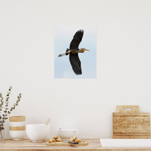 Hoaring Great Blue Heron Poster (Küche)