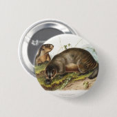 Hoary Marmot Camping Deko Geschenke Button (Vorne & Hinten)