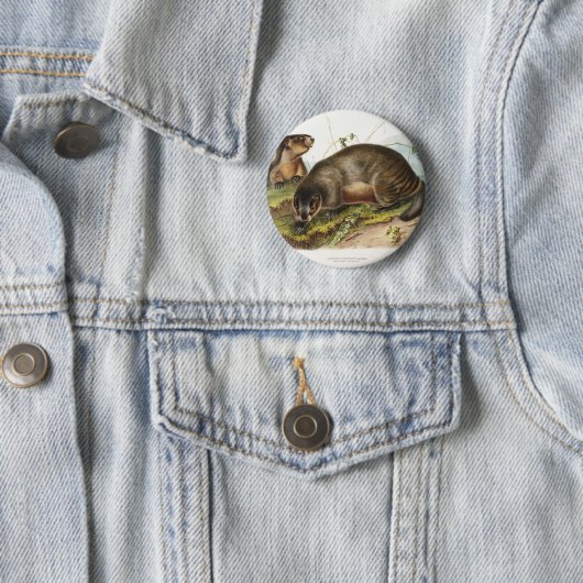 Hoary Marmot Camping Deko Geschenke Button (Beispiel)