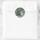 Hoary Marmot Runder Aufkleber (Tasche)