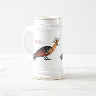 Hoatzin Cartoon Bierglas