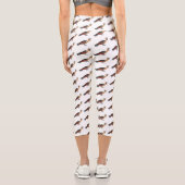 Hoatzin Cartoon Capri Leggings (Rückseite)