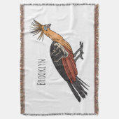 Hoatzin Cartoon Decke (Vorderseite Vertikal)