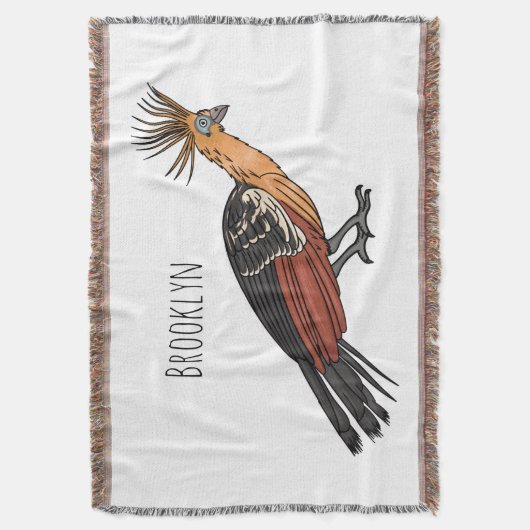 Hoatzin Cartoon Decke (Vorderseite Vertikal)