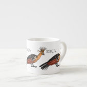 Hoatzin Cartoon Espressotasse (Vorderseite Rechts)