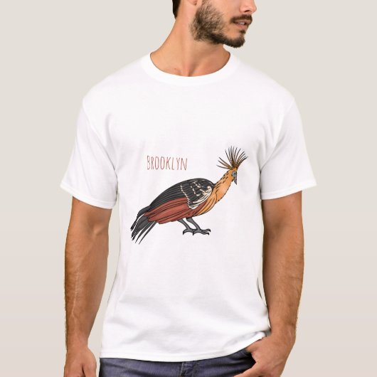 Hoatzin Cartoon T-Shirt (Vorderseite)