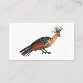 Hoatzin Cartoon Visitenkarte (Rückseite)