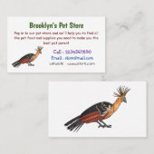 Hoatzin Cartoon Visitenkarte (Vorne/Hinten)