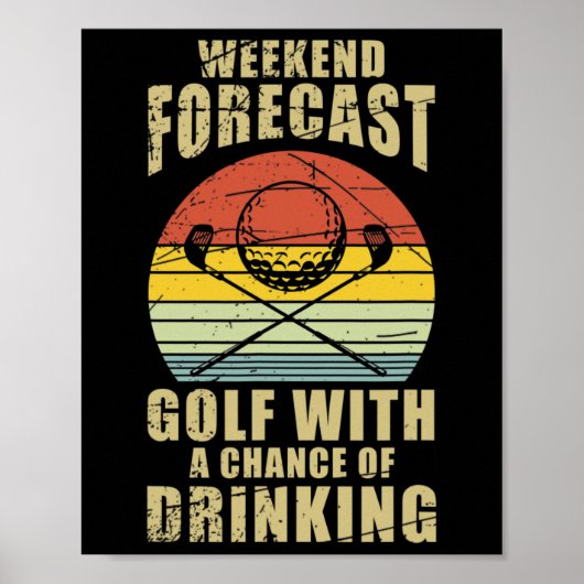 Hob Golf Golfer Golfing Cute Funny Fan Poster (Vorne)