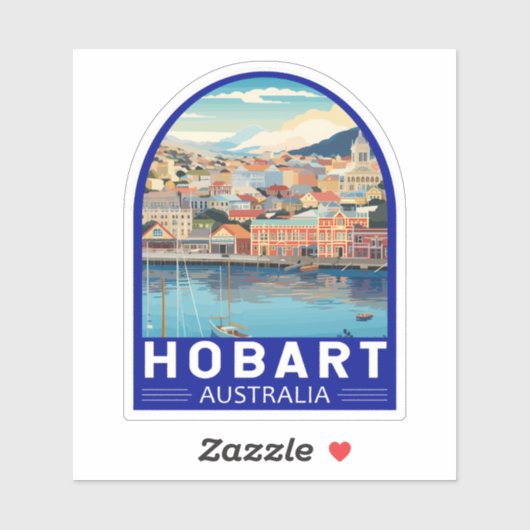 Hobart Australia Reisen Art Vintag Aufkleber (Blatt)