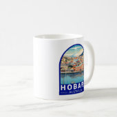 Hobart Australia Reisen Art Vintag Kaffeetasse (VorderseiteRechts)