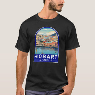 Hobart Australia Reisen Art Vintag T-Shirt