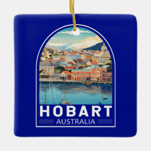Hobart Australien Reise Kunst Vintage Keramikornament