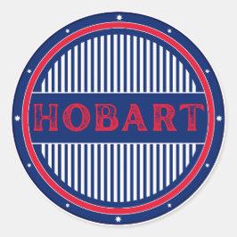 Hobart City Pride Emblem – Australische Identität Runder Aufkleber