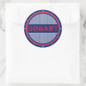 Hobart City Pride Emblem – Australische Identität Runder Aufkleber (Tasche)