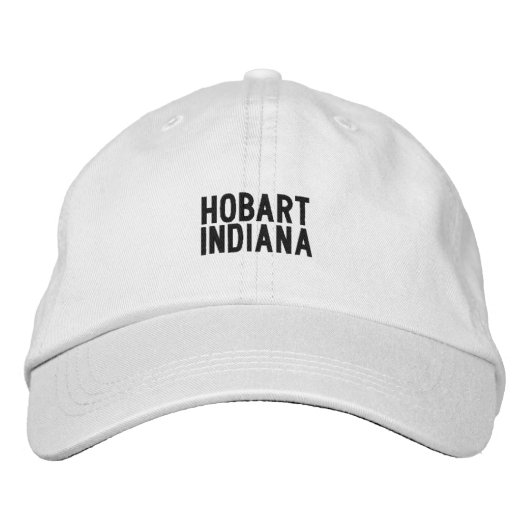 Hobart Indiana Hat Bestickte Baseballkappe (Vorderseite)