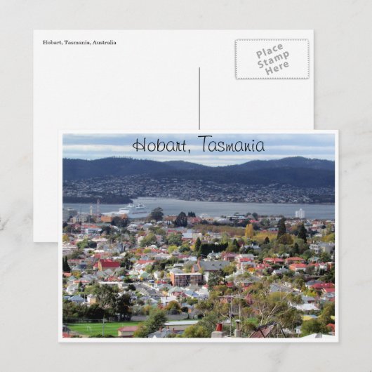 Hobart-Vororte Postkarte (Vorne/Hinten)