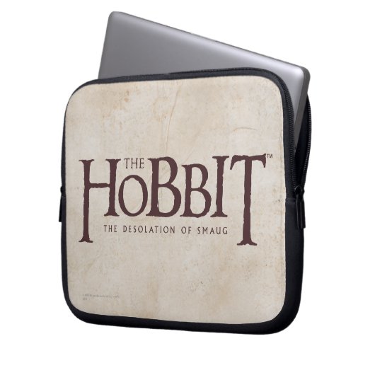 Hobbit-Logo - Dunkel Laptopschutzhülle (Vorderseite Links)