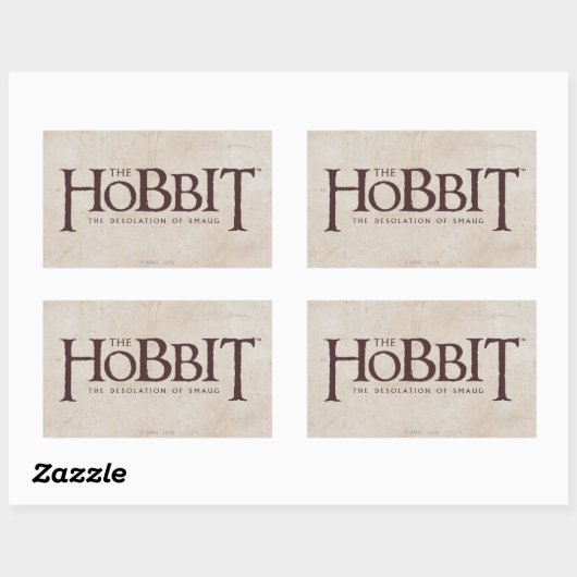 Hobbit-Logo - Dunkel Rechteckiger Aufkleber (Blatt)