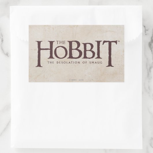Hobbit-Logo - Dunkel Rechteckiger Aufkleber (Tasche)