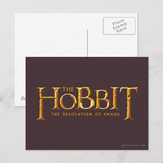 Hobbit-Logo - Gold Postkarte (Vorne/Hinten)