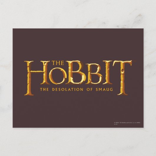 Hobbit-Logo - Gold Postkarte (Vorderseite)