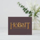 Hobbit-Logo - Gold Postkarte (Stehend Vorderseite)