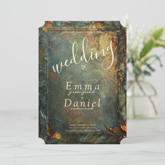 Hobbiton Haven Wedding Einladung (Stehend Vorderseite)