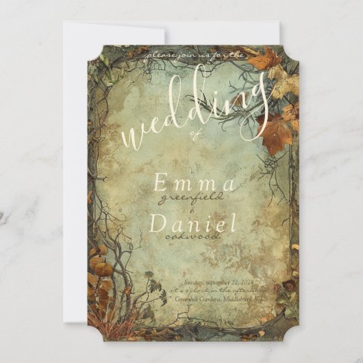 Hobbiton Haven Wedding Einladung (Vorderseite)