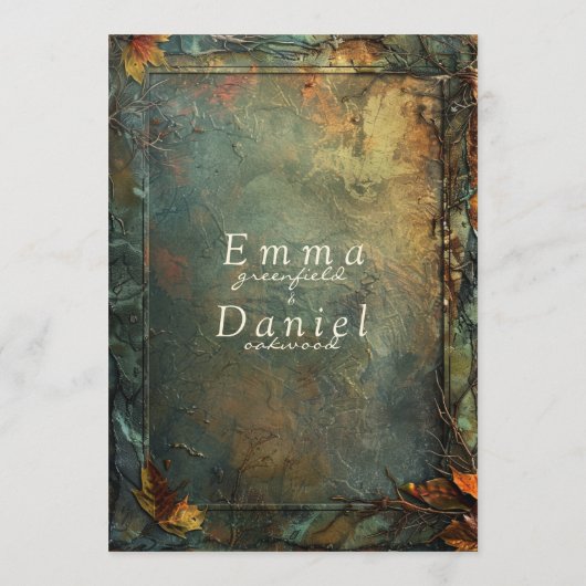 Hobbiton Haven Wedding Menükarte (Rückseite)