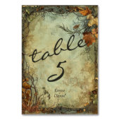 Hobbiton Haven Wedding Tischnummer (Vorderseite)