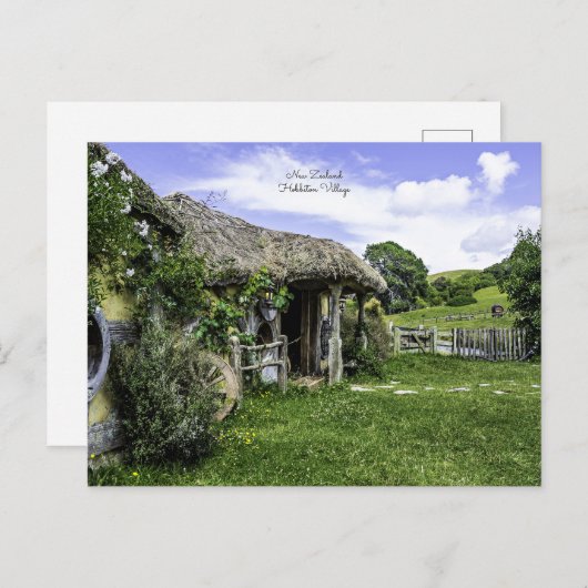 Hobbiton Village, Neuseeland Feiertagspostkarte (Vorne/Hinten)