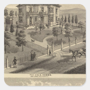 Hobbs, Bradley Residenzen Quadratischer Aufkleber