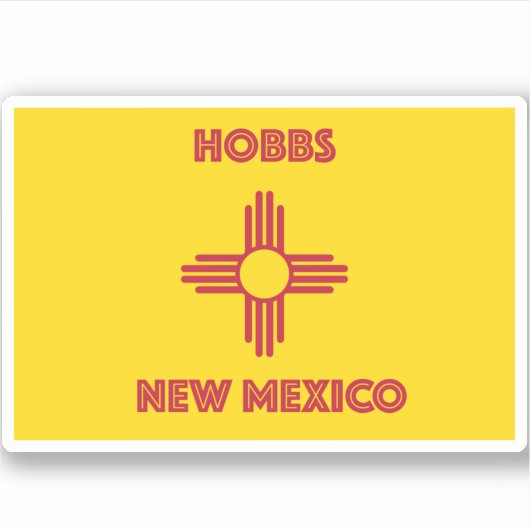Hobbs New Mexico Aufkleber (Vorderseite)