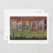 Hobbs, New Mexico - Großbuchstaben Postkarte (Vorne/Hinten)