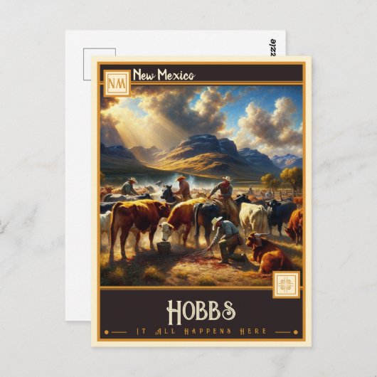 Hobbs, New Mexico | VINTAG Postkarte (Vorne/Hinten)